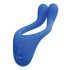 BeauMents Doppio - punjivi parni vibrator sa 3 motora (plavi)