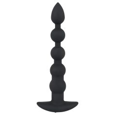 Black Velvet - punjivi crni analni vibrator sa 5 perli