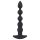 Black Velvet - punjivi crni analni vibrator sa 5 perli