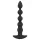 Black Velvet - punjivi crni analni vibrator sa 5 perli