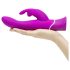 Happyrabbit Curve - vodootporni vibrator sa stimulatorom klitorisa (ljubičasti)
