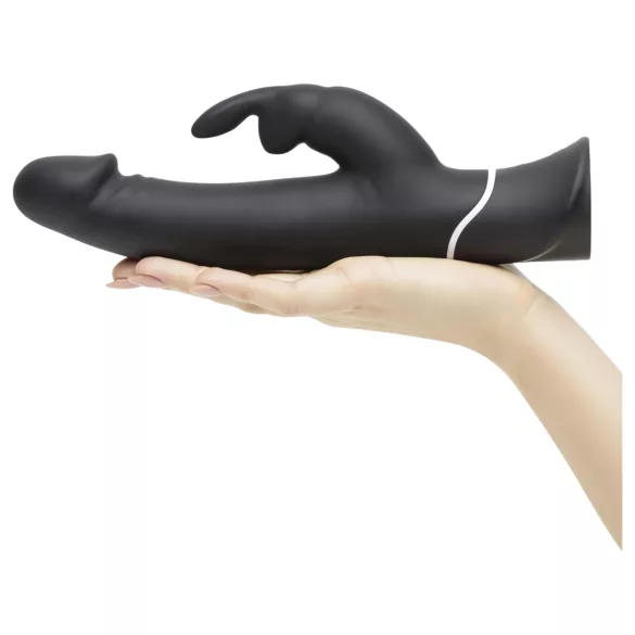 Happyrabbit Realistic - vodootporni vibrator sa klitoralnim dodatkom