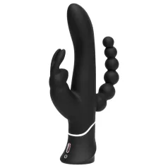   Happyrabbit Triple - Punjiva klitoralna i analna vibracija (crna)