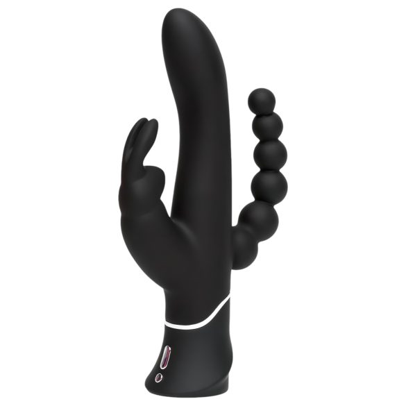 Happyrabbit Triple - Punjiva klitoralna i analna vibracija (crna)