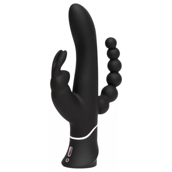 Happyrabbit Triple - Punjiva klitoralna i analna vibracija (crna)