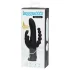 Happyrabbit Triple - Punjiva klitoralna i analna vibracija (crna)