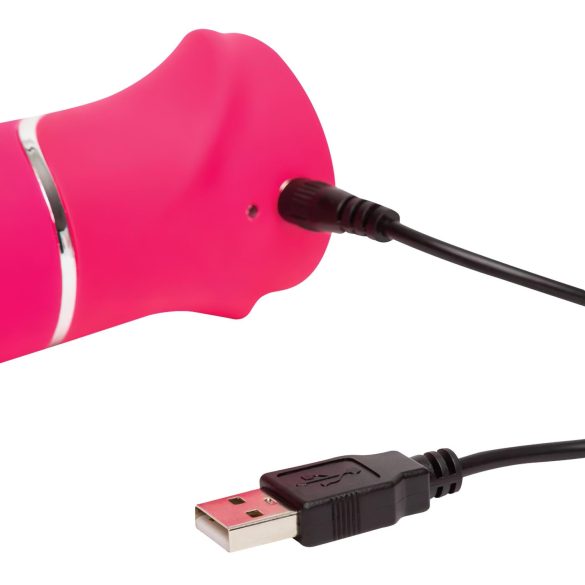 Happyrabbit Thrusting - punjivi vibrator sa pokretnim klitoris stimulatorom (pink)