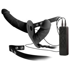 Dvostruki potisnik - crni dupli nadogradivi vibrator