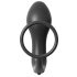 Analfantasy - prsten za penis s analnim vibratorom za prst (crni)