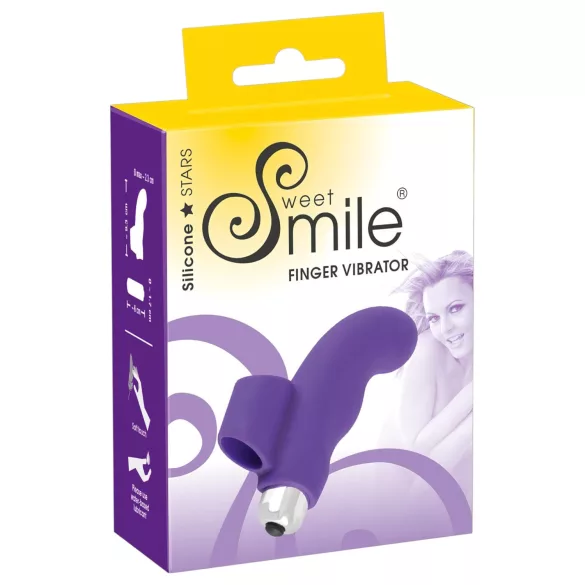 SMILE Finger - talasasti, silikonski prstni vibrator (ljubičasta)