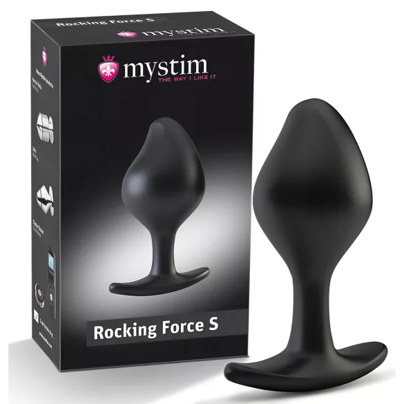 Mystim Rocking Force S - elektro analni čepić - mali (crni)