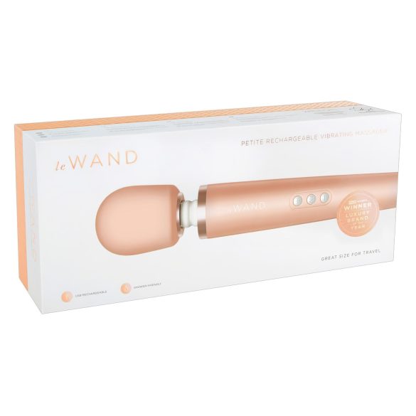 Le Wand Petite - ekskluzivni masažni vibrator (ružičasto-zlatna)