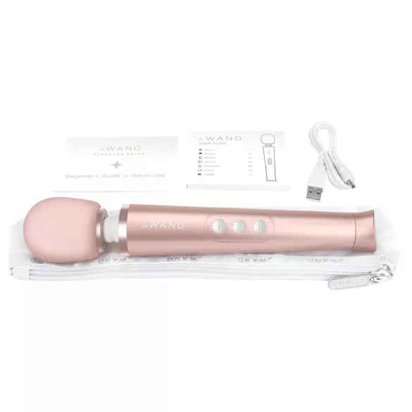 Le Wand Petite - ekskluzivni masažni vibrator (ružičasto-zlatni)