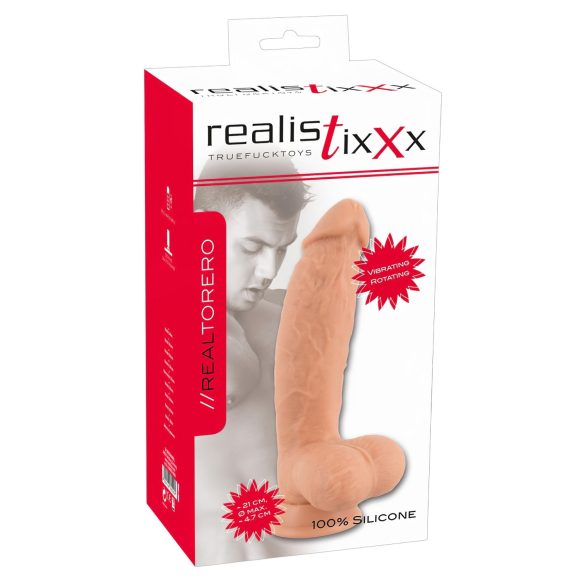 realistixxx Torero - punjivi rotirajući vibrator sa postoljem (22cm)