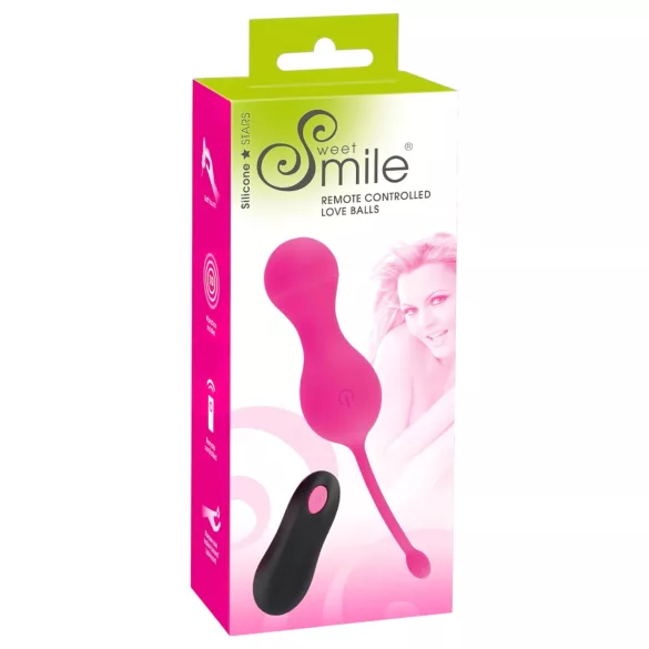SMILE Ljubavne Kuglice - bežična vibraciona jaja za punjenje (pink)