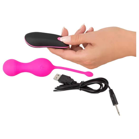 SMILE Ljubavne Kuglice - bežična vibraciona jaja za punjenje (pink)