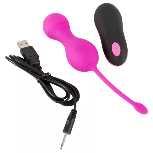 SMILE Ljubavne Kuglice - bežična vibraciona jaja za punjenje (pink)