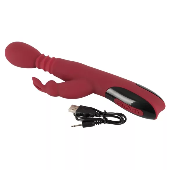 You2Toys Massager - potiskujući-rotirajući, zagrevajući G-tačka vibrator (crveni)