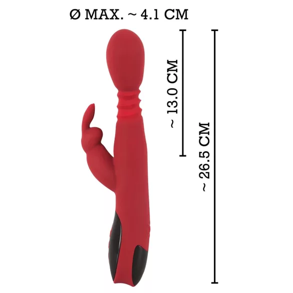 You2Toys Massager - potiskujući-rotirajući, zagrevajući G-tačka vibrator (crveni)