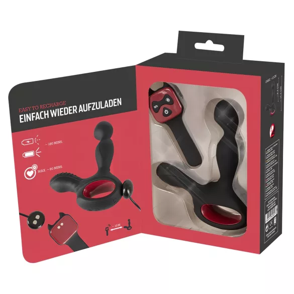 You2Toys Masažer - rotirajući, grejni vibrator za prostatu (crna)