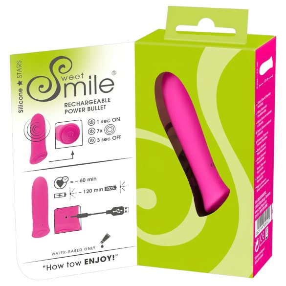 SMILE Power Bullet - bežični, ekstra snažan mini vibrator (pink)