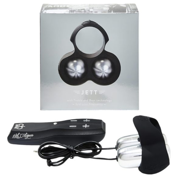 HOT Octopuss JETT - 2-motorski vibrator za glavić (crni)