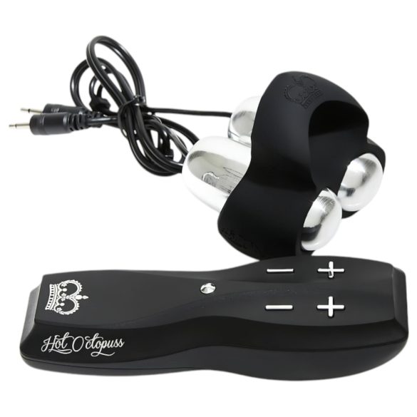 HOT Octopuss JETT - 2-motorski vibrator za glavić (crni)