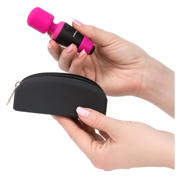 PalmPower Pocket štapić - mini masažer vibrator (pink-crno)