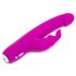 Happyrabbit Realistic Slim - punjivi vibrator sa dodatkom za klitoris (ljubičasti)