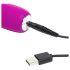 Happyrabbit Realistic Slim - punjivi vibrator sa dodatkom za klitoris (ljubičasti)