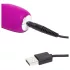 Happyrabbit Realistic Slim - punjivi vibrator sa dodatkom za klitoris (ljubičasti)