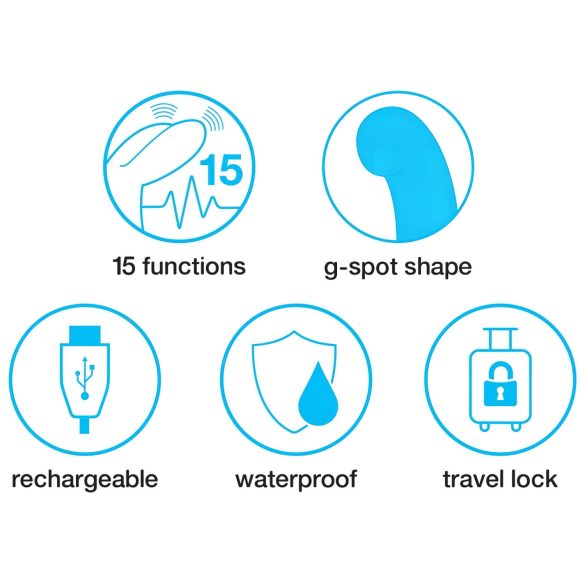 Happyrabbit G-Spot Slim - вибратор (црн)