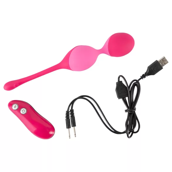 SMILE Love Balls - prenosivo bežično vibrirajuće jaje - 82 g (roze)