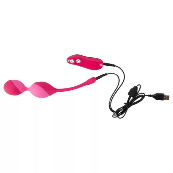 SMILE Love Balls - prenosivo bežično vibrirajuće jaje - 82 g (roze)