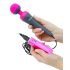 PalmPower štap - masažer, vibrator s powerbankom (pink-siva)