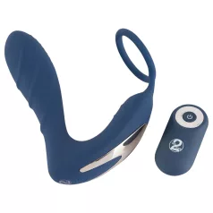   You2Toys Prostate Plug - analni vibrator sa prstenom za penis (plavi)