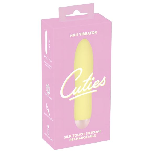 Cuties Mini Žuti - bežični silikonski štapasti vibrator (žuti)