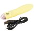Cuties Mini Žuti - bežični silikonski štapasti vibrator (žuti)