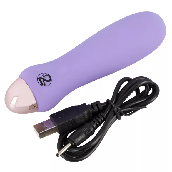 You2Toys - Cuties Mini Purple - punjivi, silikonski vibratorić u obliku štapića (ljubičasti)