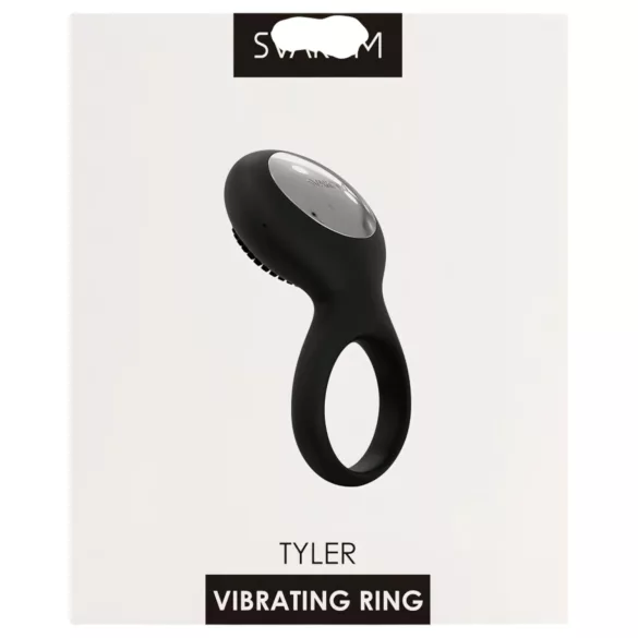 Svakom Tyler - punjivi, vodootporni, vibrirajući prsten za penis (crni)