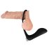 Crni Velvet - analni vibrator sa prstenom za penis (crna)