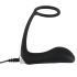 Crni Velvet - analni vibrator sa prstenom za penis (crna)