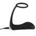 Crni Velvet - analni vibrator sa prstenom za penis (crna)