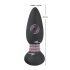 Crni Velvet - rotirajući analni vibrator sa perlama (crni)
