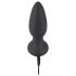 Crni Velvet - rotirajući analni vibrator sa perlama (crni)