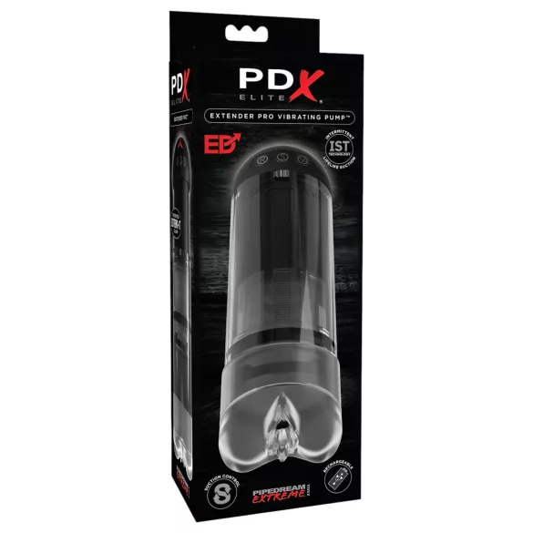 PDX Elite Extender Pro - punjači crni realistično-intimni stimulator