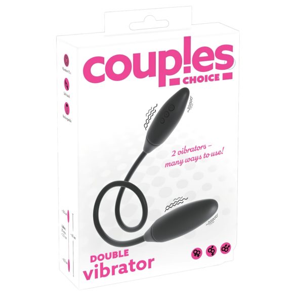 Izbor za parove - dvostruki crni vibrator sa punjenjem