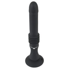You2Toys Jebaća Mašina - crni vibrator sa vakuumskom bazom