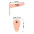 You2Toys - Strap-On - punjivi, podesivi vibrator (prirodna boja)