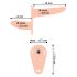 You2Toys - Strap-On - Dupli Vibrator za Telo (Naturalan)